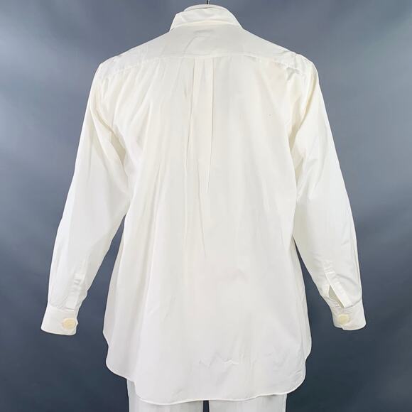COMME des GARCONS HOMME PLUS XXL White One Pocket Button Up Long Sleeve Shirt - Picture 3 of 5